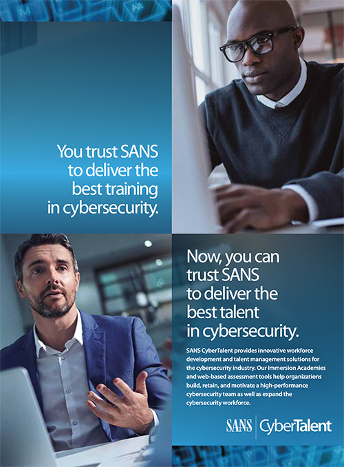 Promotional Brochure for SANS CyberTalent