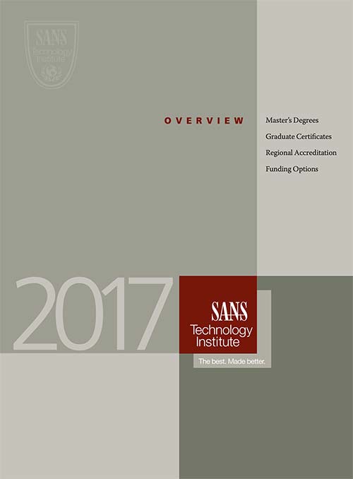Overview Brochure for SANS Technology Institute 2017
