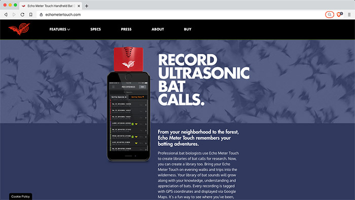 Microsite for Echo Meter Touch 2