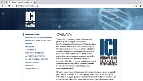 Website for the Fund for Innovation in Cancer Informatics