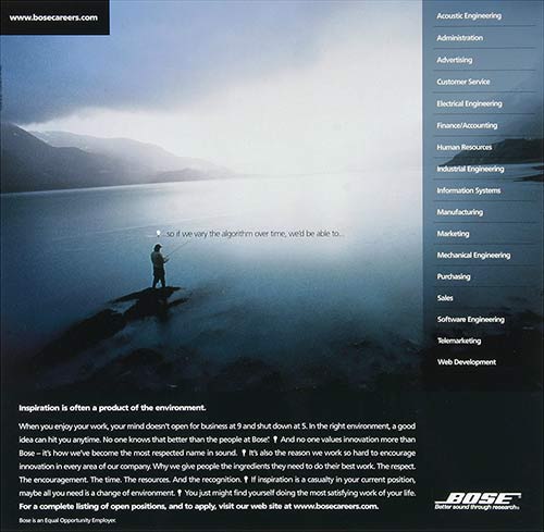 Engineering Recruitment Ad for Bose